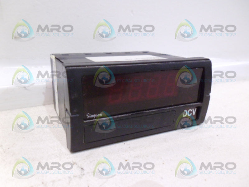 SIMPSON F351150 DIGITAL PANEL METER 120VAC (AS PICTURED) *USED*