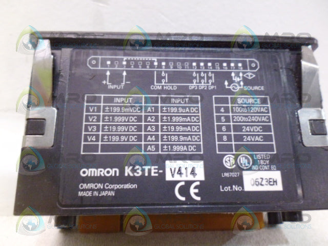 OMRON K3TE-V414 PANEL METER *USED*