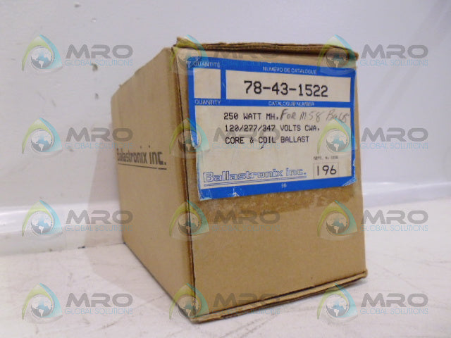 BALLASTRONIX 78-43-1522 BALLAST KIT *NEW IN BOX*