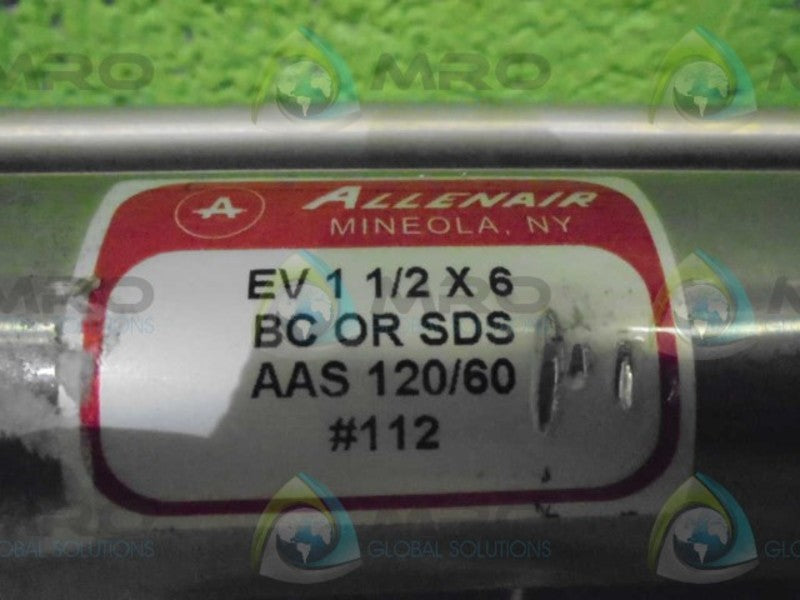 ALLENAIR EV 1 1/2 X 6  BC OR SDS  AAS  120/60 *NEW NO BOX*