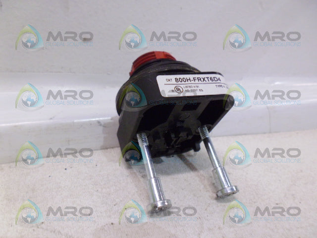 ALLEN BRADLEY 800H-FRXT6D4 SER F PULL/PUSH OPERATOR SWITCH *USED*
