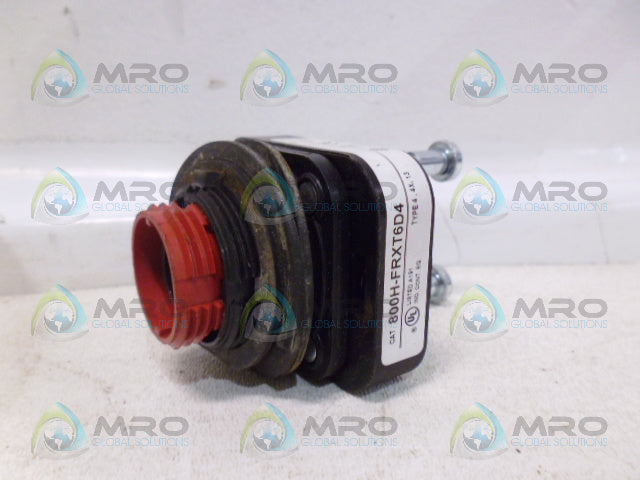 ALLEN BRADLEY 800H-FRXT6D4 SER F PULL/PUSH OPERATOR SWITCH *USED*