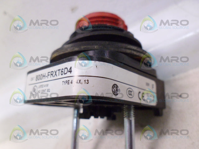 ALLEN BRADLEY 800H-FRXT6D4 SER F PULL/PUSH OPERATOR SWITCH *USED*