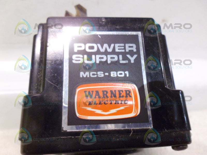 WARNER ELECTRIC MCS-801 POWER SUPPLY  UNMP