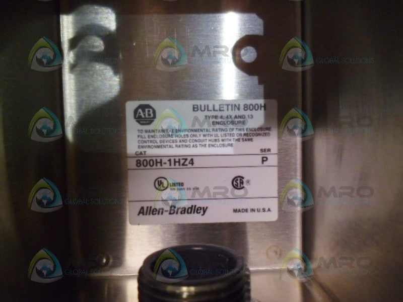 ALLEN BRADLEY 800H-1HZ4 SER P ENCLOSURE (AS PICTURED) *NEW NO BOX*