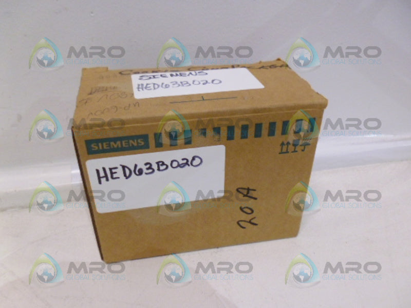 SIEMENS HED63B020 CIRCUIT BREAKER *NEW IN BOX*