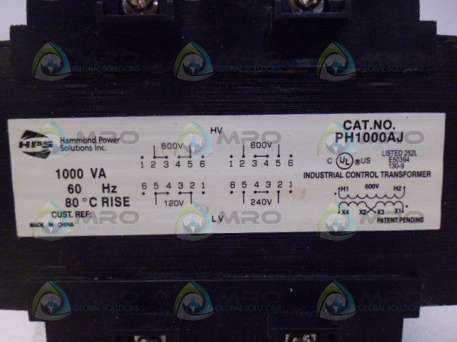 HAMMOND PH1000AJ TRANSFORMER *USED*