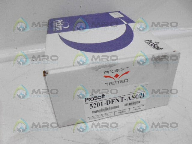 PROSOFT 5201-DFNT-ASCII ETHERNET I/P TO ASC II CONNECTION MODULE *NEW IN BOX*