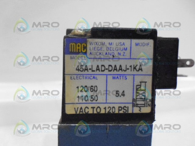 MAC 45A-LAD-DAAJ-1KA SOLENOID VALVE *USED*