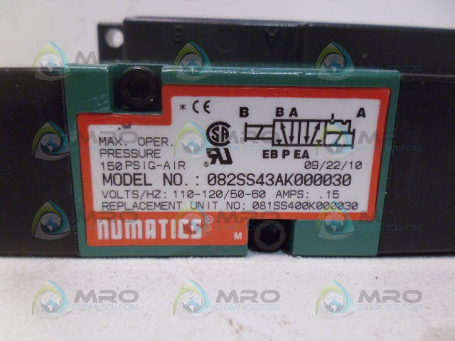 NUMATICS 082SS43AK000030 SOLENOID VALVE *NEW NO BOX*