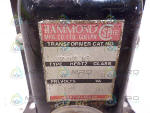 HAMMOND 262J6 TRANSFORMER *USED*