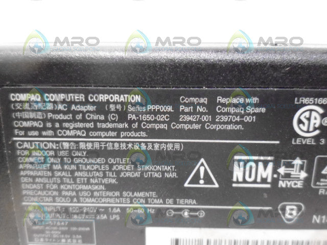 COMPAQ 239427-001 ADAPTER POWER SUPPLY *USED*