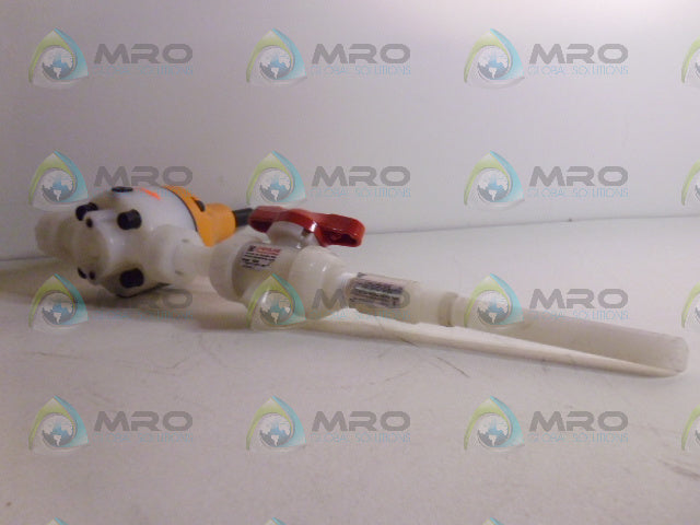 CHEMLINE PLASTICS SB12K005VU BACK PRESSURE/PRESSURE RELIEF VALVE *USED*