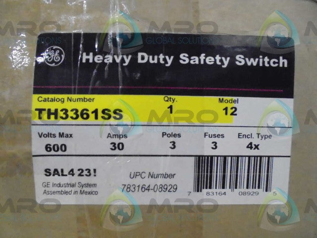 GENERAL ELECTRIC TH3361SS 30A 600AC/250VDC *NEW IN BOX*