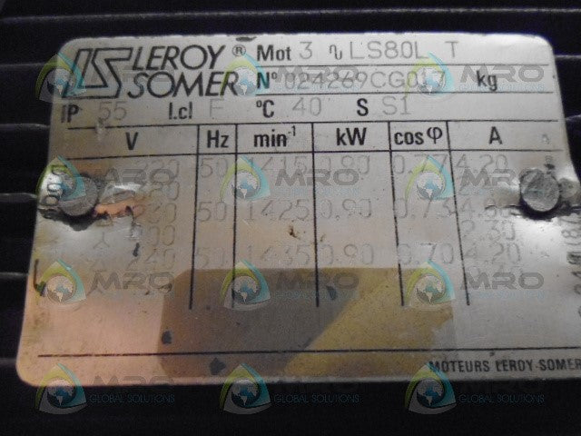 LEROY SOMER 024269CG017 MOTOR *NEW NO BOX*