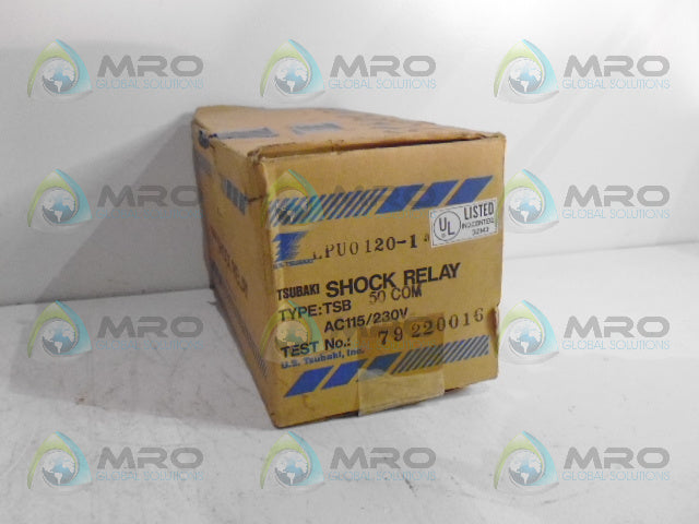 TSUBAKI TSB50COM SHOCK RELAY AC115/230V *NEW IN BOX*