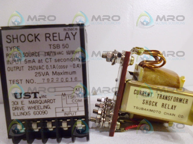 TSUBAKI TSB50COM SHOCK RELAY AC115/230V *NEW IN BOX*