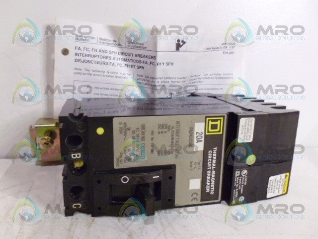 SQUARE D FA24020BC CIRCUIT BREAKER *NEW IN BOX*