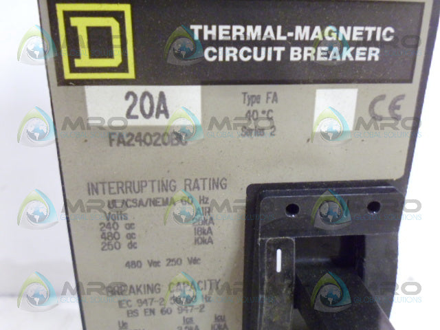 SQUARE D FA24020BC CIRCUIT BREAKER *NEW IN BOX*
