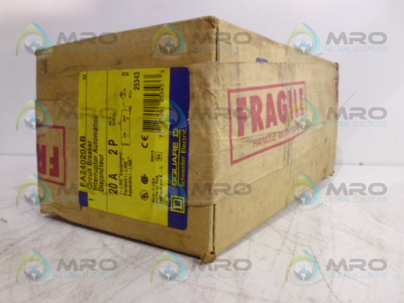 SQUARE D FA24020AB CIRCUIT BREAKER *FACTORY SEALED*