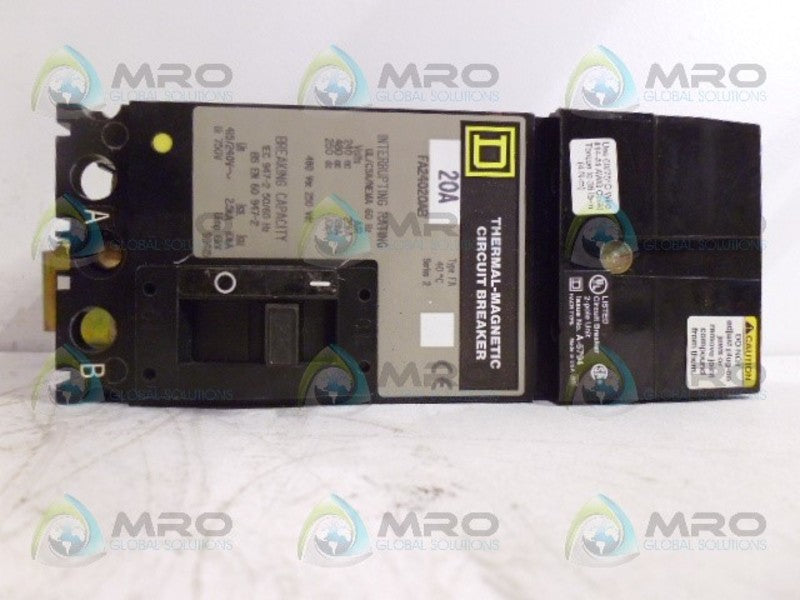SQUARE D FA24020AB CIRCUIT BREAKER *NEW IN BOX*