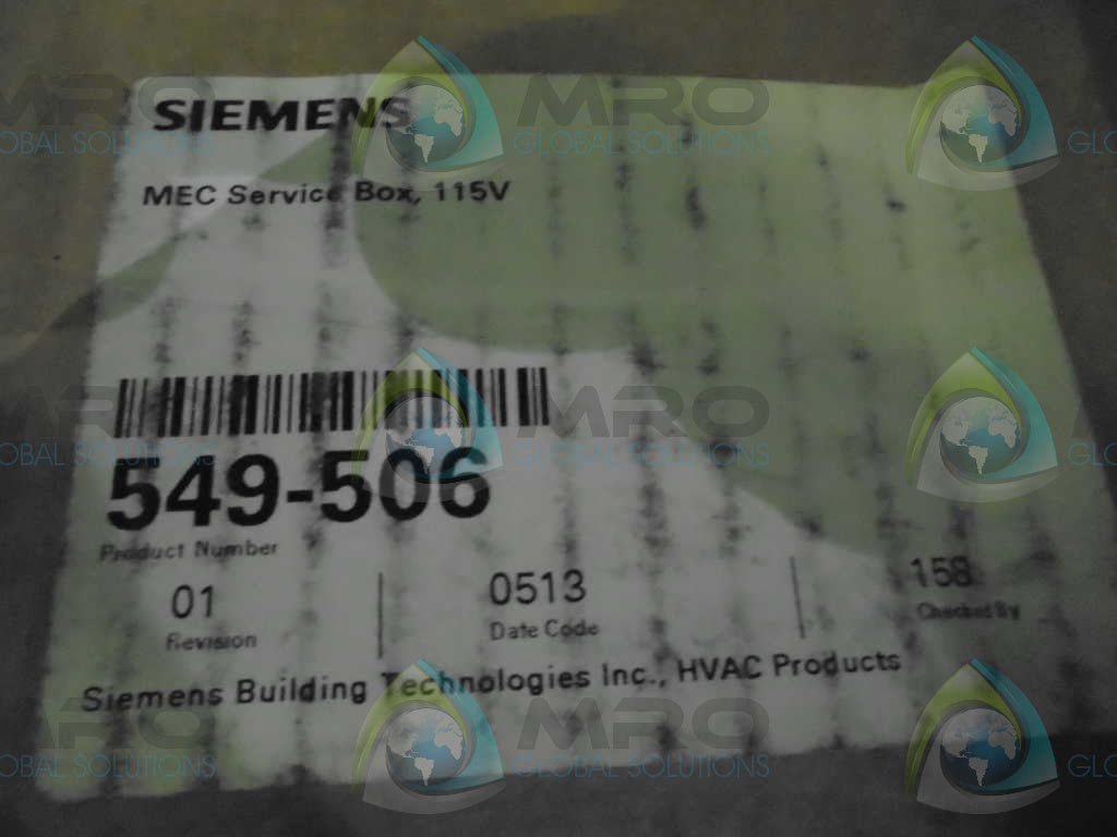 SIEMENS 549-506 SERVICE BOX 115V *NEW IN BOX*