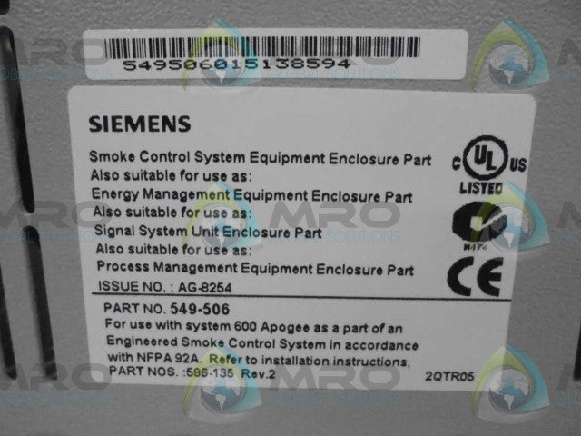 SIEMENS 549-506 SERVICE BOX 115V *NEW IN BOX*
