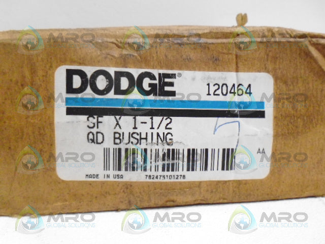 DODGE 120464 SF QUICK DISCONNECT BUSHING 1-1/2" *FACTORY SEALED*