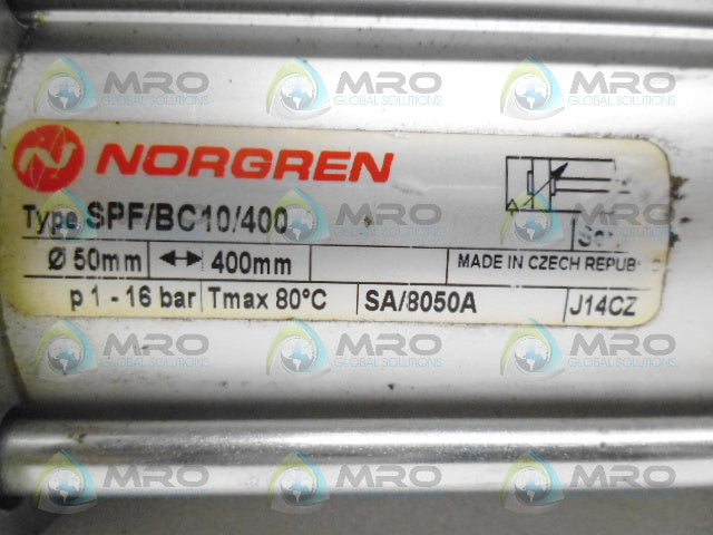 NORGREN SPF/BC10/400 PNEUMATIC CYLINDER *USED*
