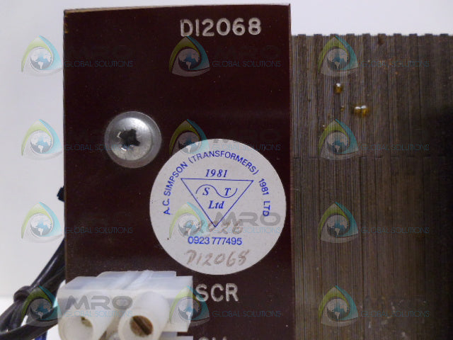 A.C. SIMPSON D12068 TRANSFORMER *NEW NO BOX*