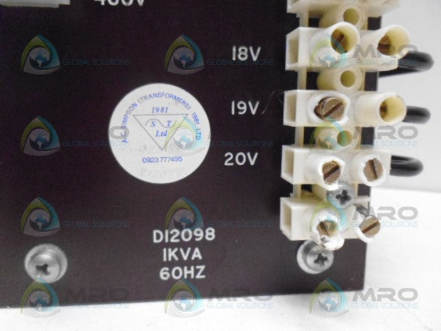 A.C. SIMPSON D12098 TRANSFORMER (AS PICTURED) *USED*
