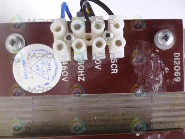 A.C. SIMPSON D12069 TRANSFORMER (AS PICTURED) *USED*