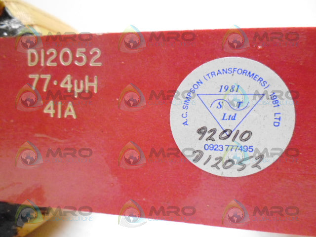A.C. SIMPSON D12052 TRANSFORMER *NEW NO BOX*