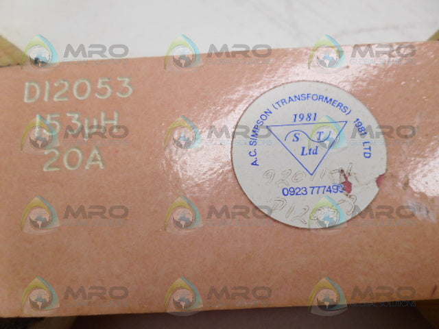 A.C. SIMPSON D12053 TRANSFORMER *NEW NO BOX*