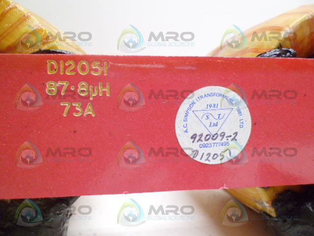 A.C. SIMPSON D12051 TRANSFORMER *NEW NO BOX*