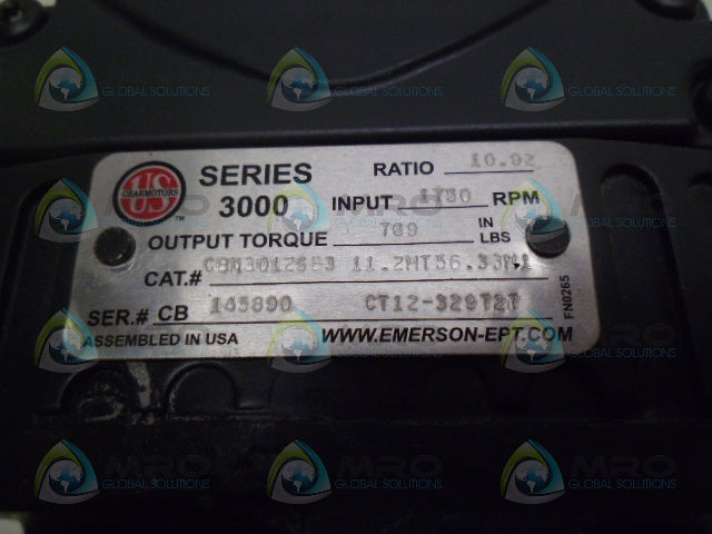 BROWNING CBN30125B3 INDUSTRIAL MOTOR .33HP 1746/1433RPM *NEW NO BOX*