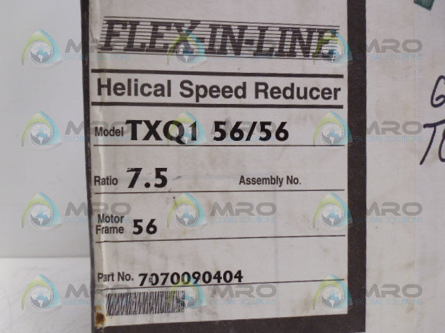 GROVE GEAR TXQ1 56/56 HELICAL SPEED REDUCER RATIO 7.5 *FATORY SEALED*