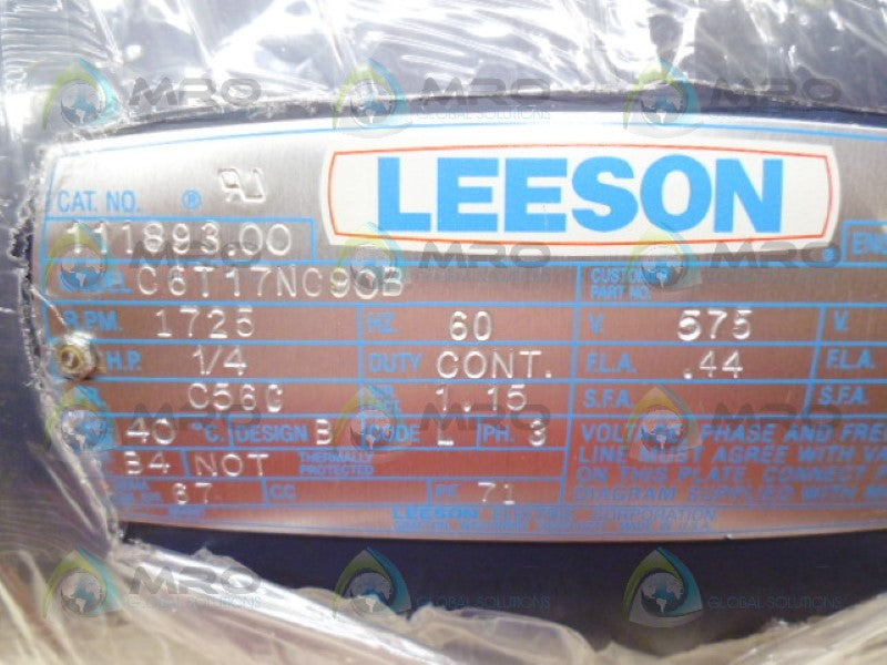 LEESON C6T17NC90B MOTOR 1/4HP 1725RPM *NEW IN BOX*