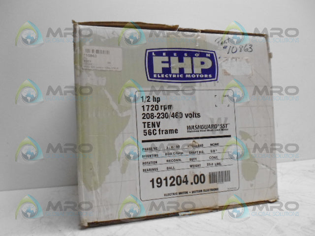LEESON C6T17NK30 ELECTRIC MOTOR 1/2HP 1720RPM *NEW IN BOX*
