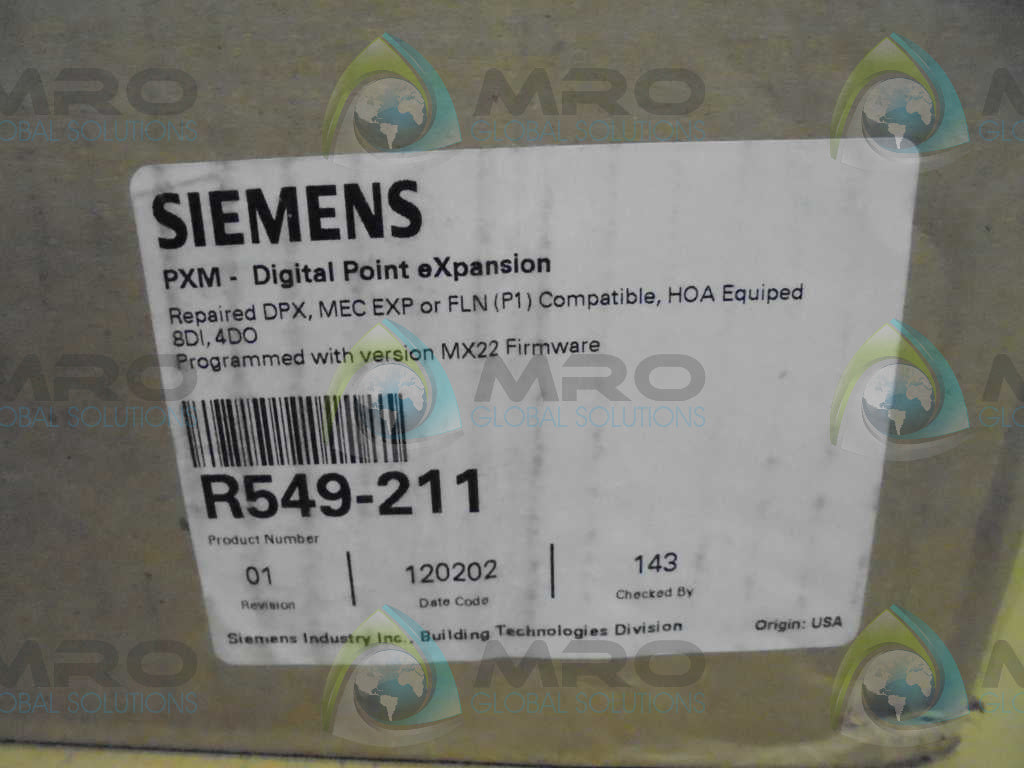 SIEMENS R549-211 DIGITAL POINT EXPANSION *FACTORY SEAL*