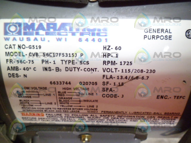 MARATHON 56C17F5315J MOTOR *NEW NO BOX*