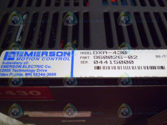 EMERSON DX-430 POSITIONING SERVO DRIVE (REMAN) *NEW NO BOX*