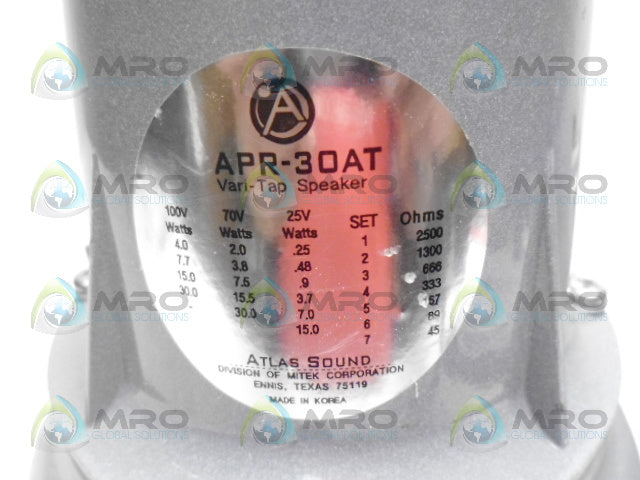 ATLAS SOUND APR-30AT VARI-TAP SPEAKER *USED*