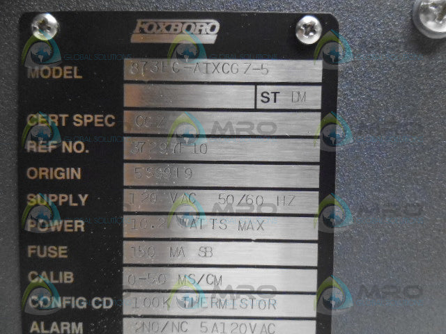 FOXBORO 873EC-AIXCGZ-5 CONDUCTIVITY ANALIZER *NEW NO BOX*