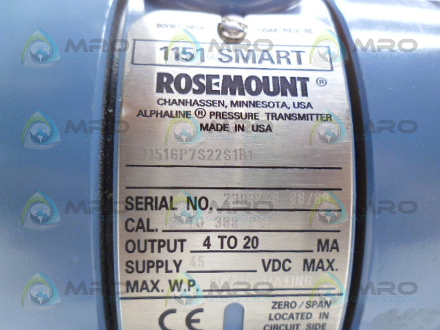 ROSEMOUNT 11514P7S22S1B1 PRESSURE TRANSMITTER *NEW NO BOX*