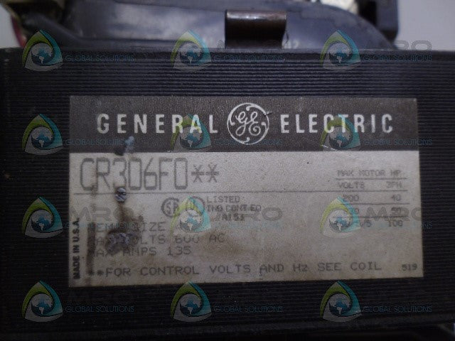 GENERAL ELECTRIC CR306F002 MAGNETIC STARTER (IN BOX) *USED*