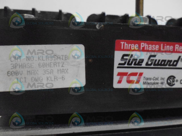 TCI KLR35ATB 3 PHASE LINE REACTOR *USED*