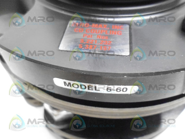 ZERO MAX MODEL 6-60 CD COUPLING *NEW NO BOX*