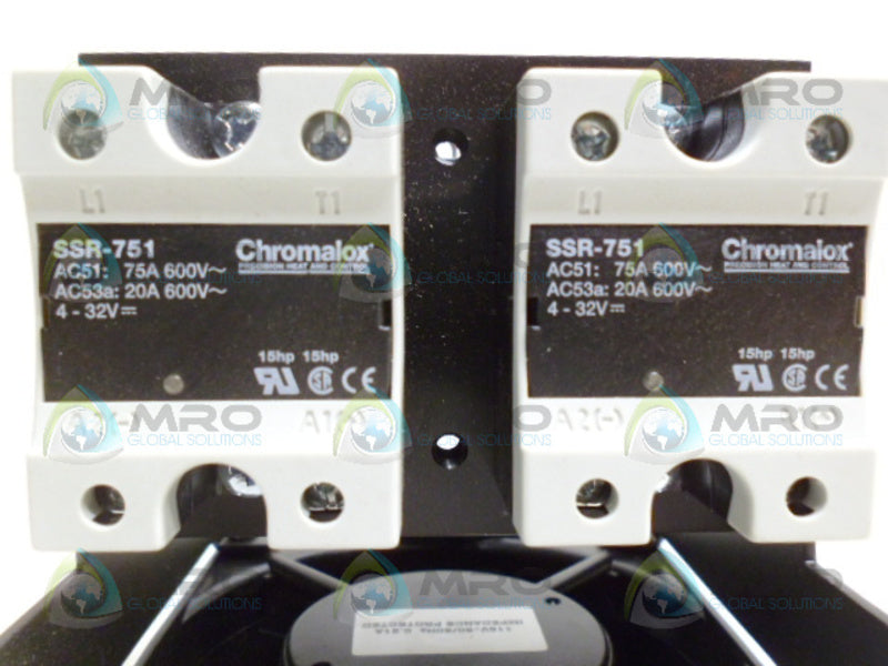 CHROMALOX 339320 3 PHASE 2-LEG SSR WITH HEAT SINK *NEW IN BOX*