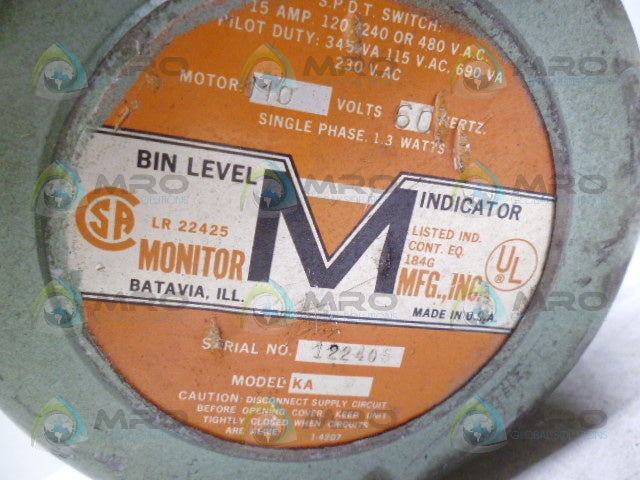 MONITOR MODEL KA BIN LEVER INDICATOR *USED*